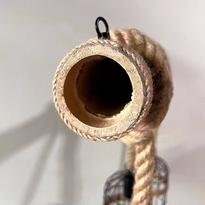 TimberGlow - Retro Wooden Ceiling Light