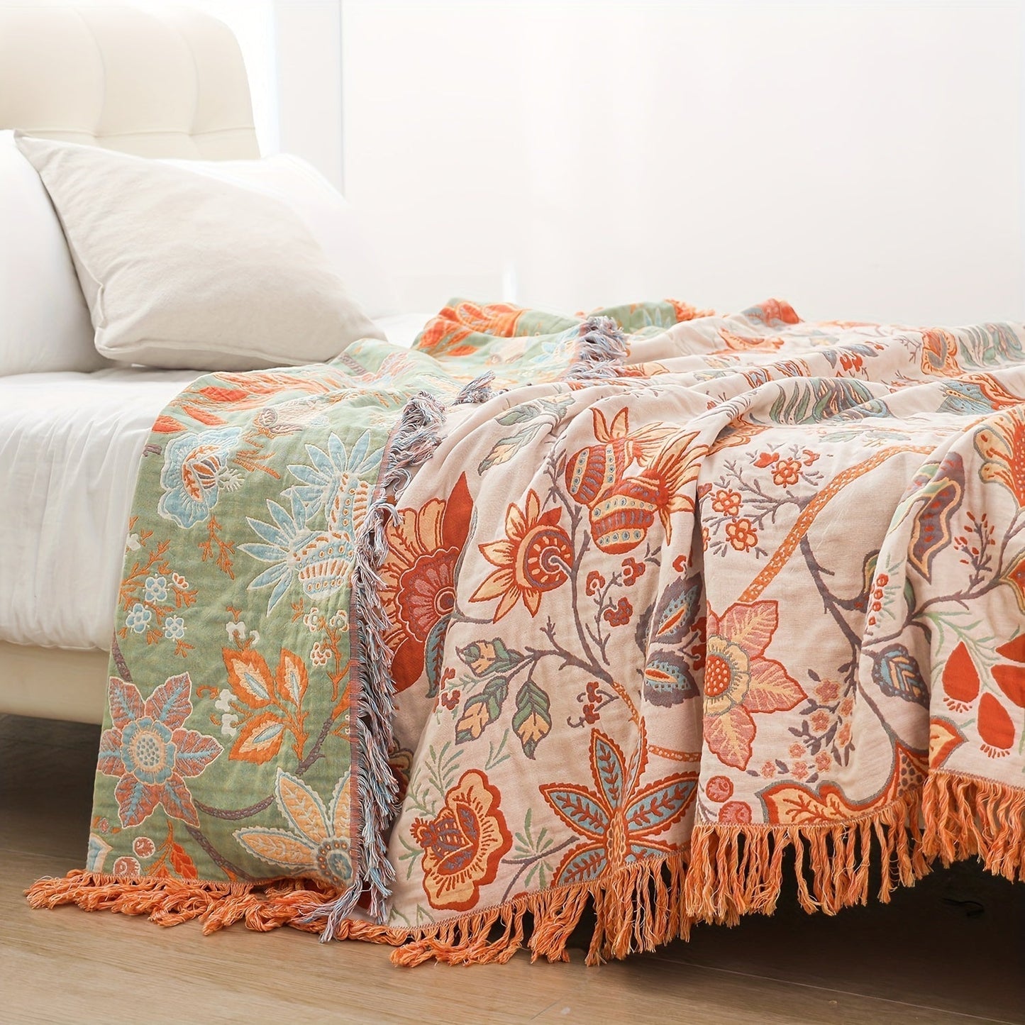 ThreadHaven - Boho Tassel Throw
