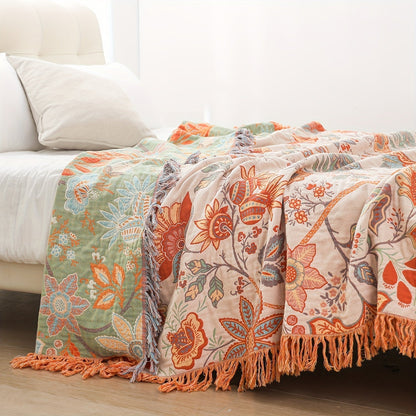 ThreadHaven - Boho Tassel Throw