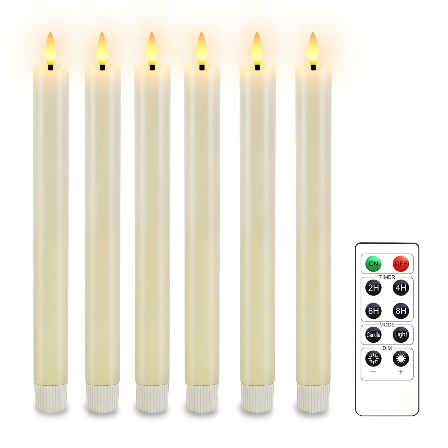 CandleLuxe – 6 LED Taper Candles with Remote for Luxurious Event Lighting