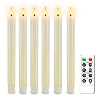 CandleLuxe – 6 LED Taper Candles with Remote for Luxurious Event Lighting