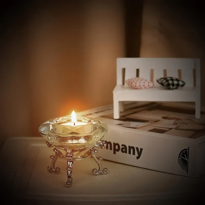 RadiantCrystal - Gennemsigtig europæisk lysestage sæt