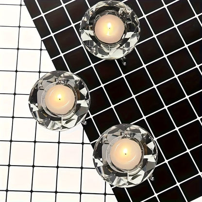 RadiantCrystal - Gennemsigtig europæisk lysestage sæt