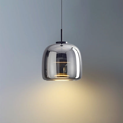 GoldenGlow - Retro Gold LED Pendant Lights in Glass