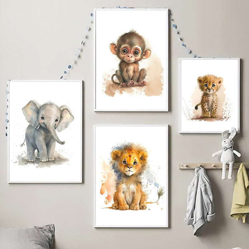 WildWhimsy – Set of 8 Cute Animal Posters for Lively Spaces