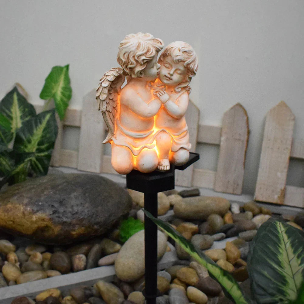 Celestial Resin Angel Lamp - Solar-Powered LED Outdoor Light for Serenity-2