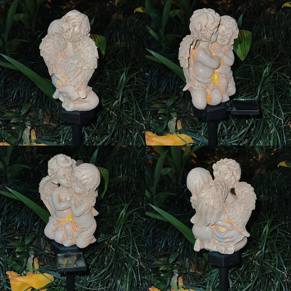 Celestial Resin Angel Lamp - Solar-Powered LED Outdoor Light for Serenity-3