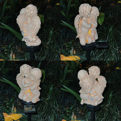 Celestial Resin Angel Lamp - Solar-Powered LED Outdoor Light for Serenity-3