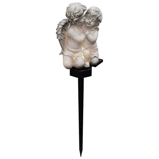 Celestial Resin Angel Lamp - Solar-Powered LED Outdoor Light for Serenity-1