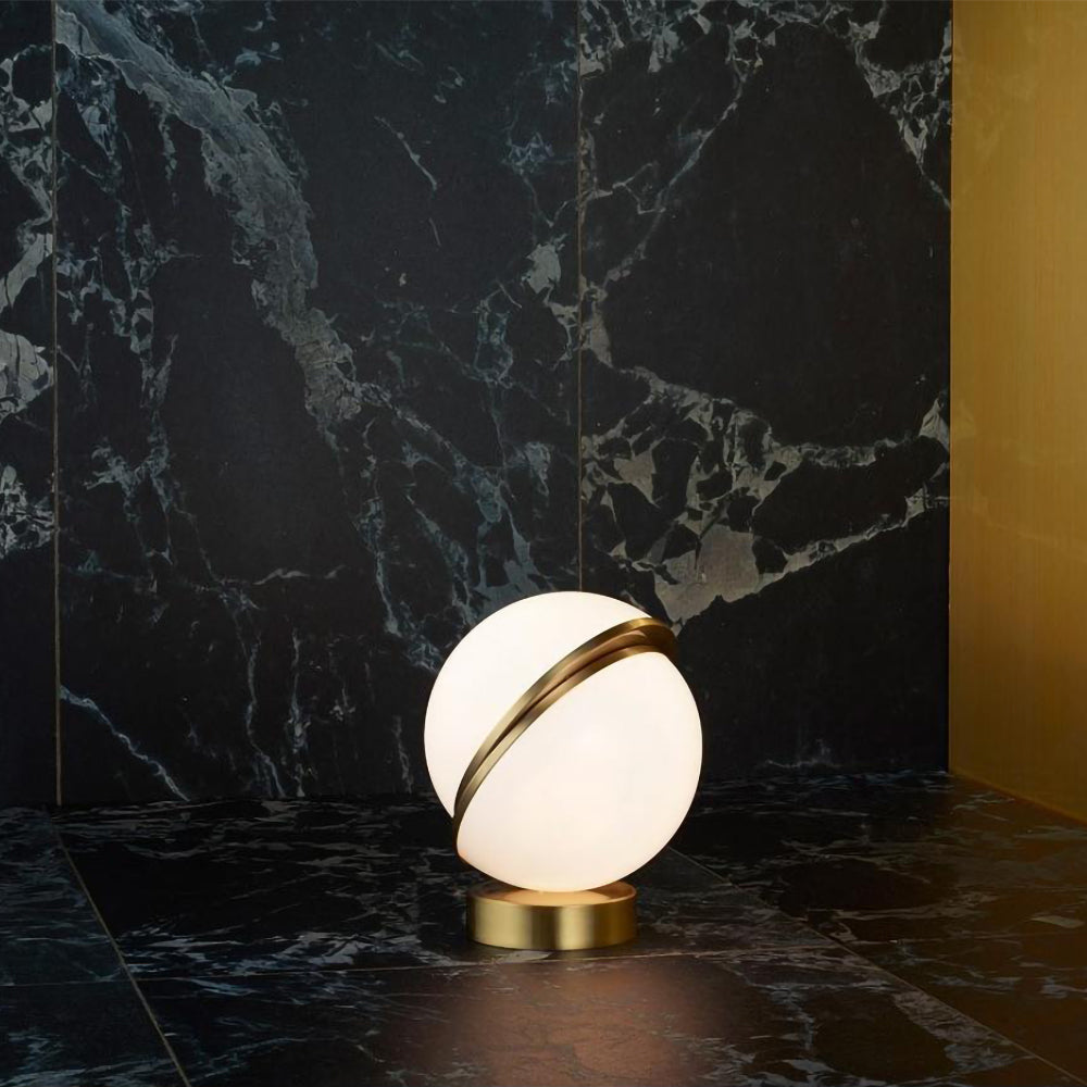 LuxeMoonbeam - Table Lamp with Unique Crescent Design and Cozy Radiance