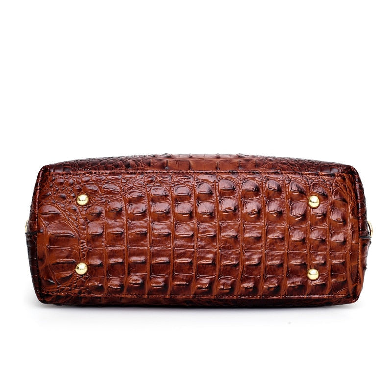 Crocodile Luxe | Elegant Vegan Leather Handbag with Versatile Design 2