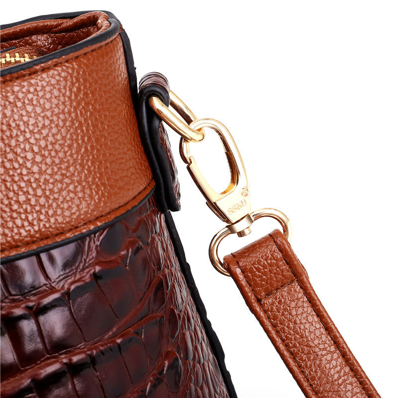 Crocodile Luxe | Elegant Vegan Leather Handbag with Versatile Design 7