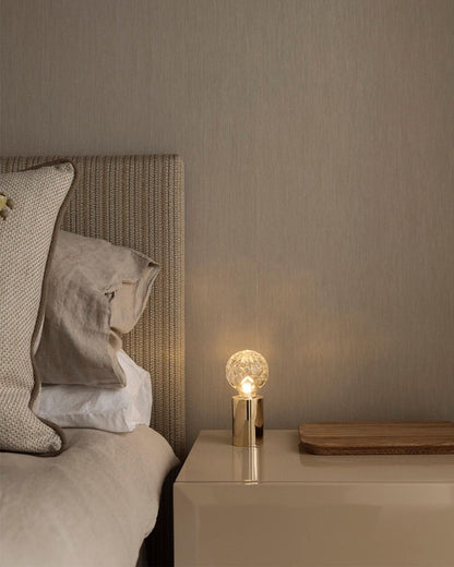 LuxeSphere - Table Lamp with Lustrous Crystal Ball and Soft Lighting