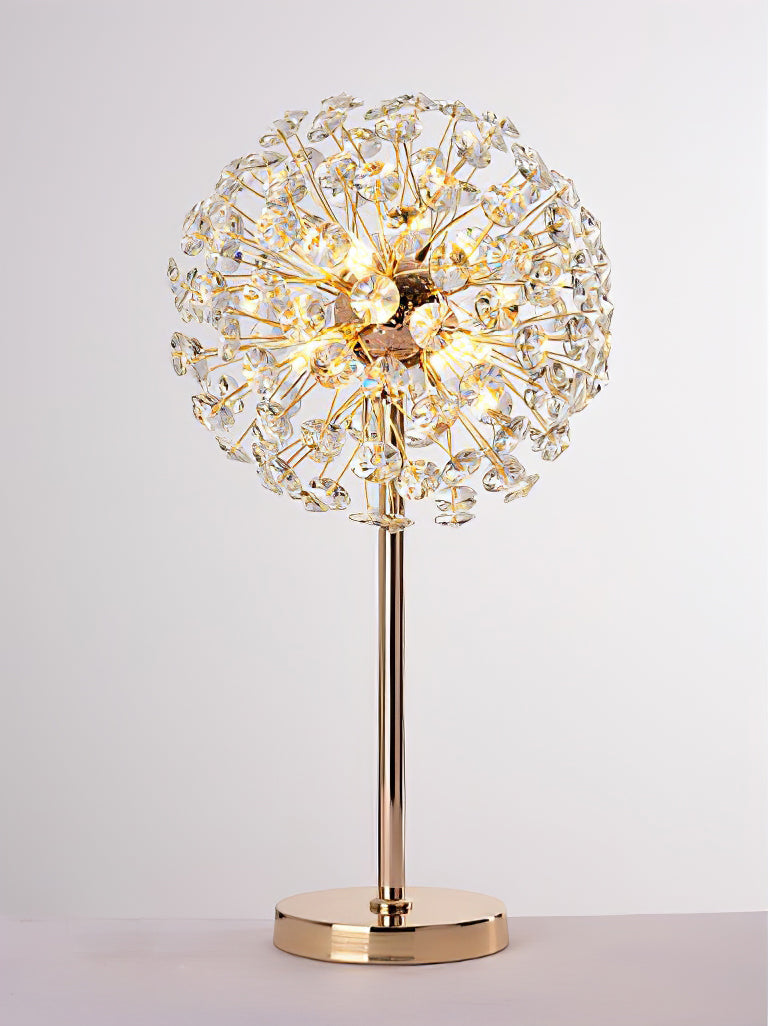 BloomSphere – Lámpara de Mesa de Cristal de Diente de León Elegante