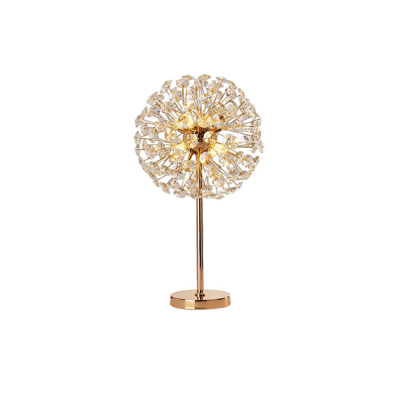 BloomSphere – Lámpara de Mesa de Cristal de Diente de León Elegante