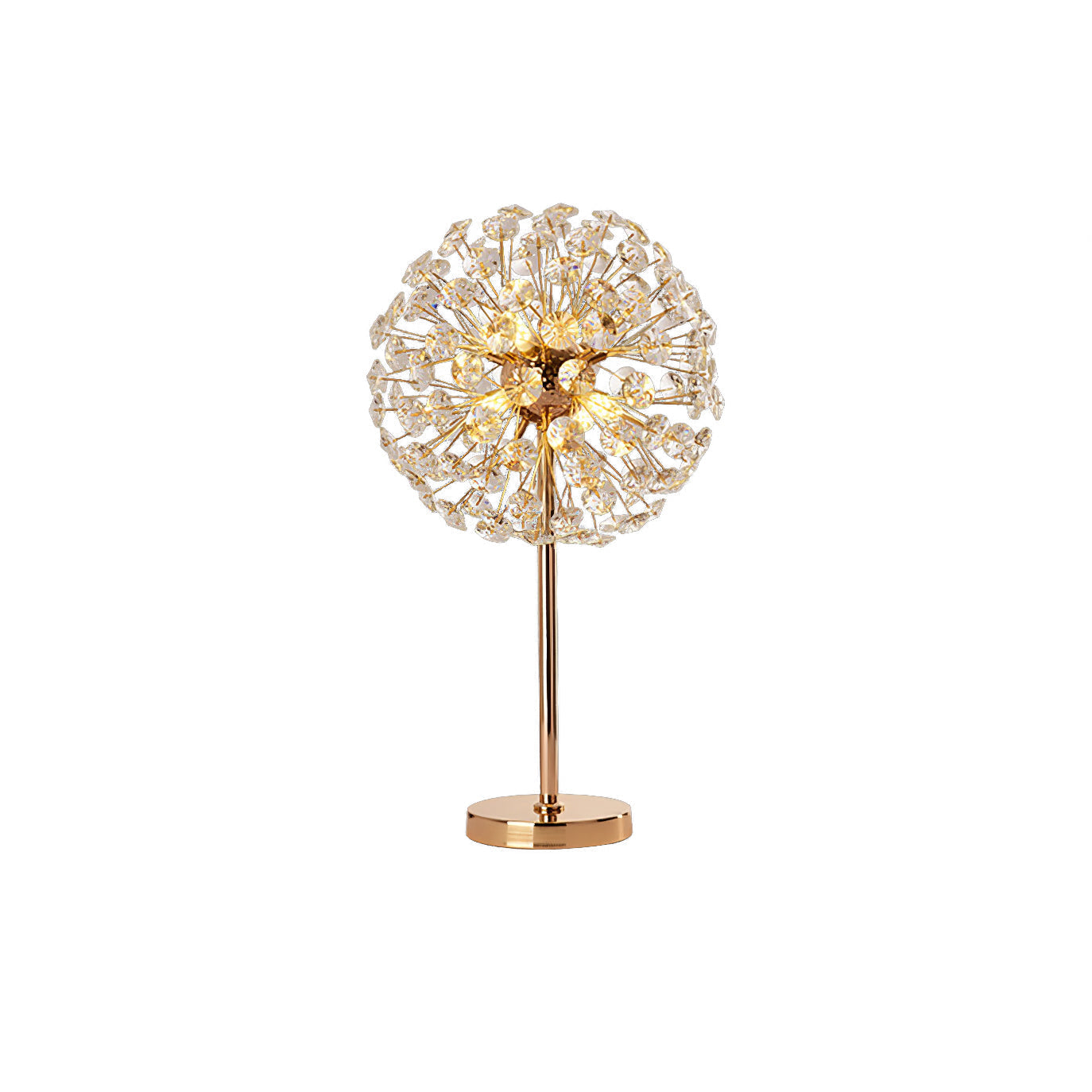 BloomSphere – Lámpara de Mesa de Cristal de Diente de León Elegante