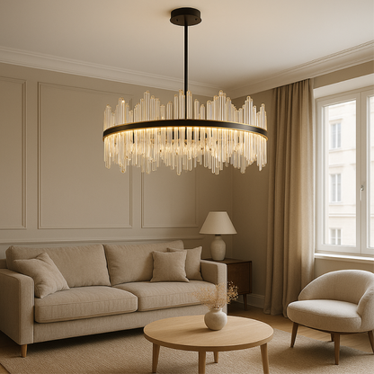 Crystal black chandelier Terri 1