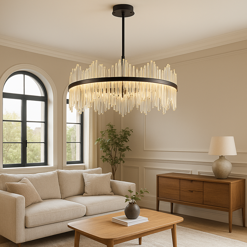 Crystal black chandelier Terri 3