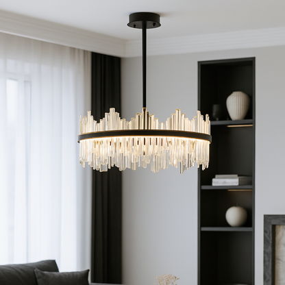Crystal black chandelier Terri 4