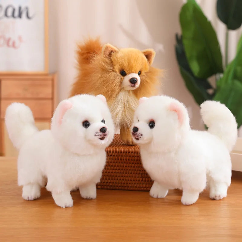 Cute Plush Pomeranian Dog Stuffed Animal – Soft 12-Inch Cuddly Puppy Doll for Kids 0