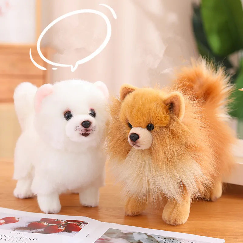 Cute Plush Pomeranian Dog Stuffed Animal – Soft 12-Inch Cuddly Puppy Doll for Kids 1