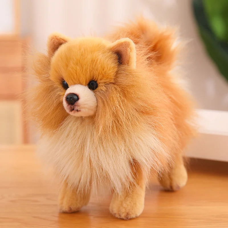 Cute Plush Pomeranian Dog Stuffed Animal – Soft 12-Inch Cuddly Puppy Doll for Kids 4