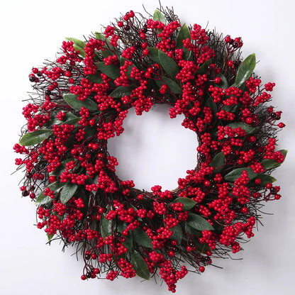 CypressBerry | Charming Festive Red Berries Christmas Wreath 0