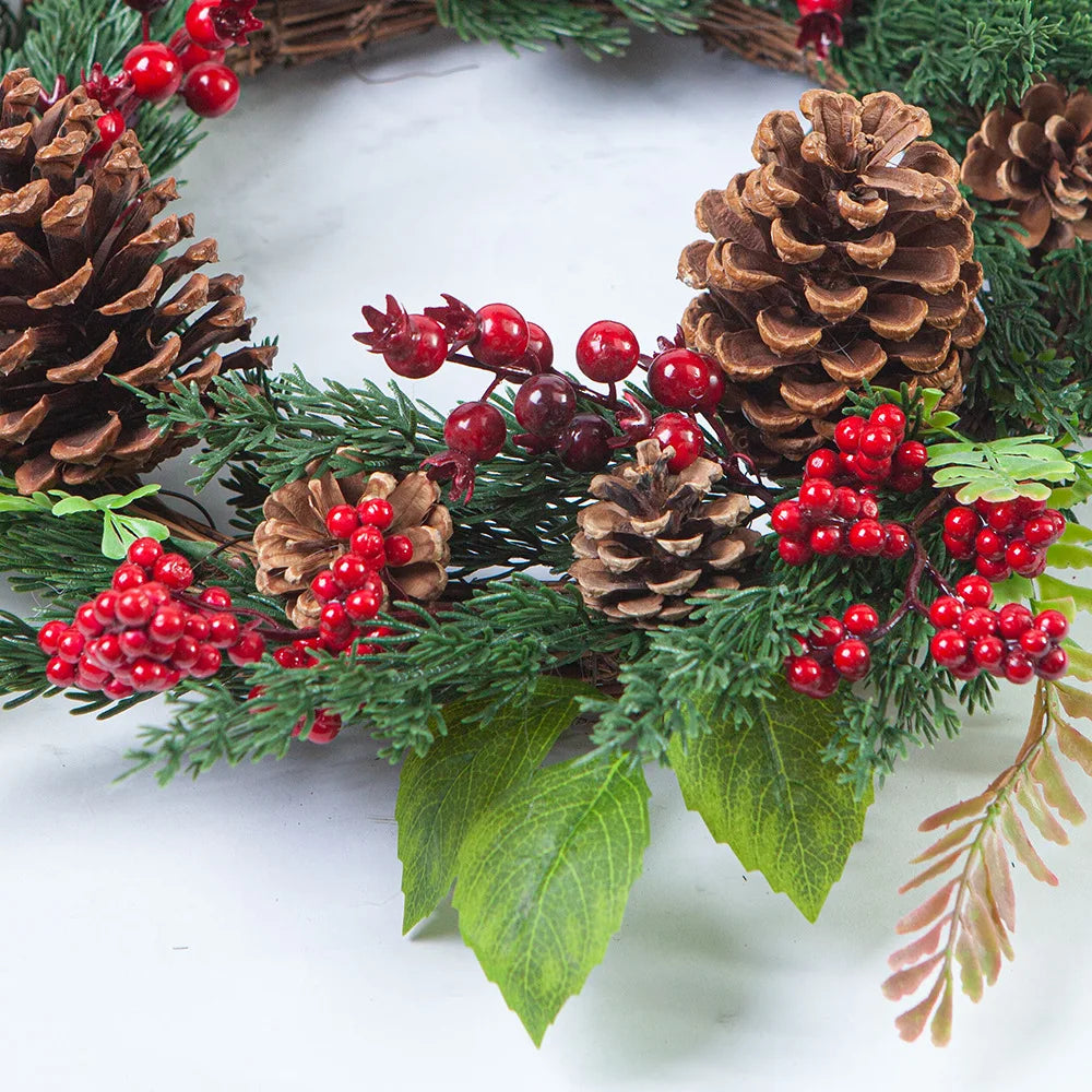 CypressBerry | Charming Festive Red Berries Christmas Wreath 4