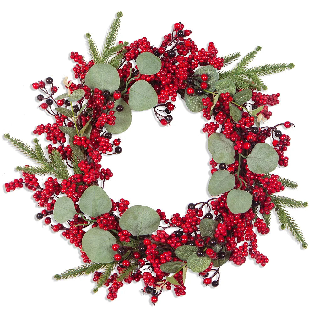 CypressBerry | Charming Festive Red Berries Christmas Wreath 8