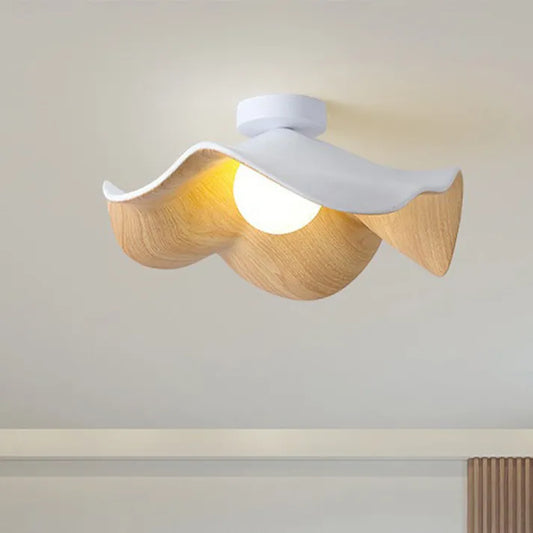 NordicPetal – Wooden Lotus Ceiling Fixture