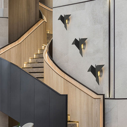 BirdGlow - Lámpara de Pared de Hierro Artística