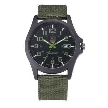 Variant image for Military Style Robust Watch with Illuminated Dial, Water Resistant, Stopwatch, and Date Display-4