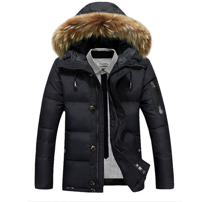 Daan | Padded winter coat with fur collar for men 0