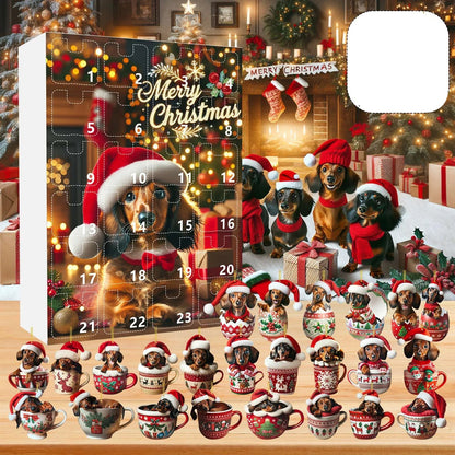 Dachshund Charm | Festive Playful Acrylic Advent Calendar for Holiday Countdown 2