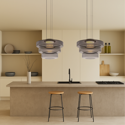Danish glass Bauhaus pendant lamp 8