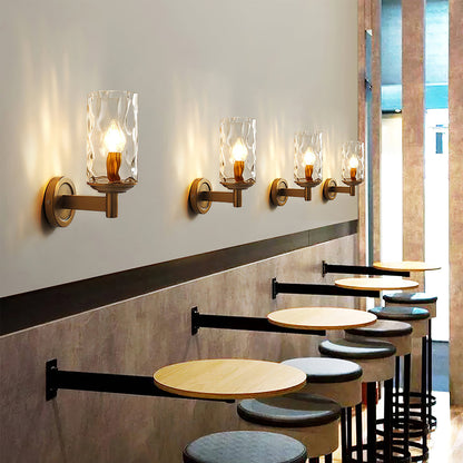 GoldenLume – Elegant Glass Wall Light for Luxurious Ambience
