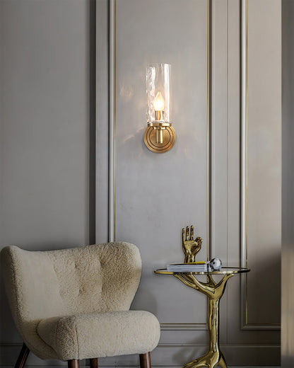 GoldenLume – Elegant Glass Wall Light for Luxurious Ambience