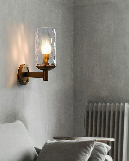 GoldenLume – Elegant Glass Wall Light for Luxurious Ambience