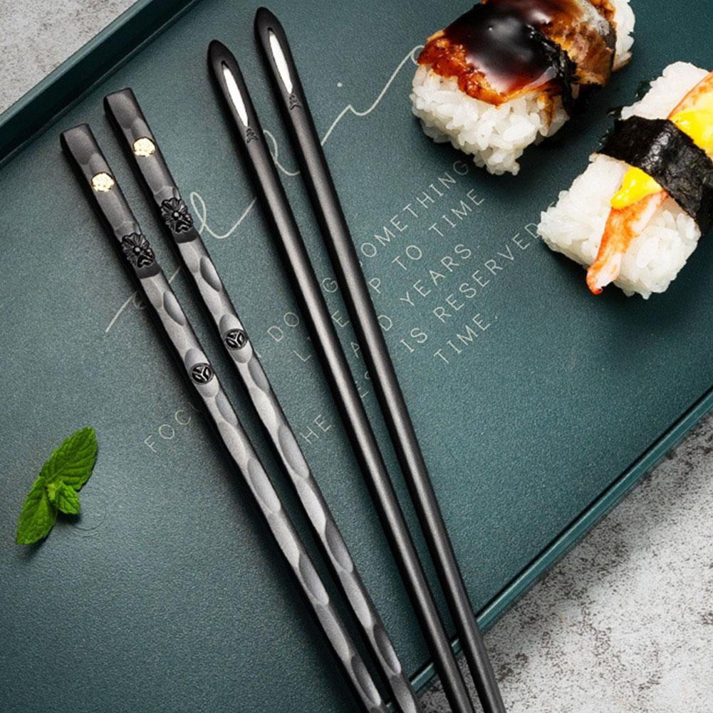 DineLux | Elegant Sophisticated Alloy Chopstick Set (5 Pairs) 7