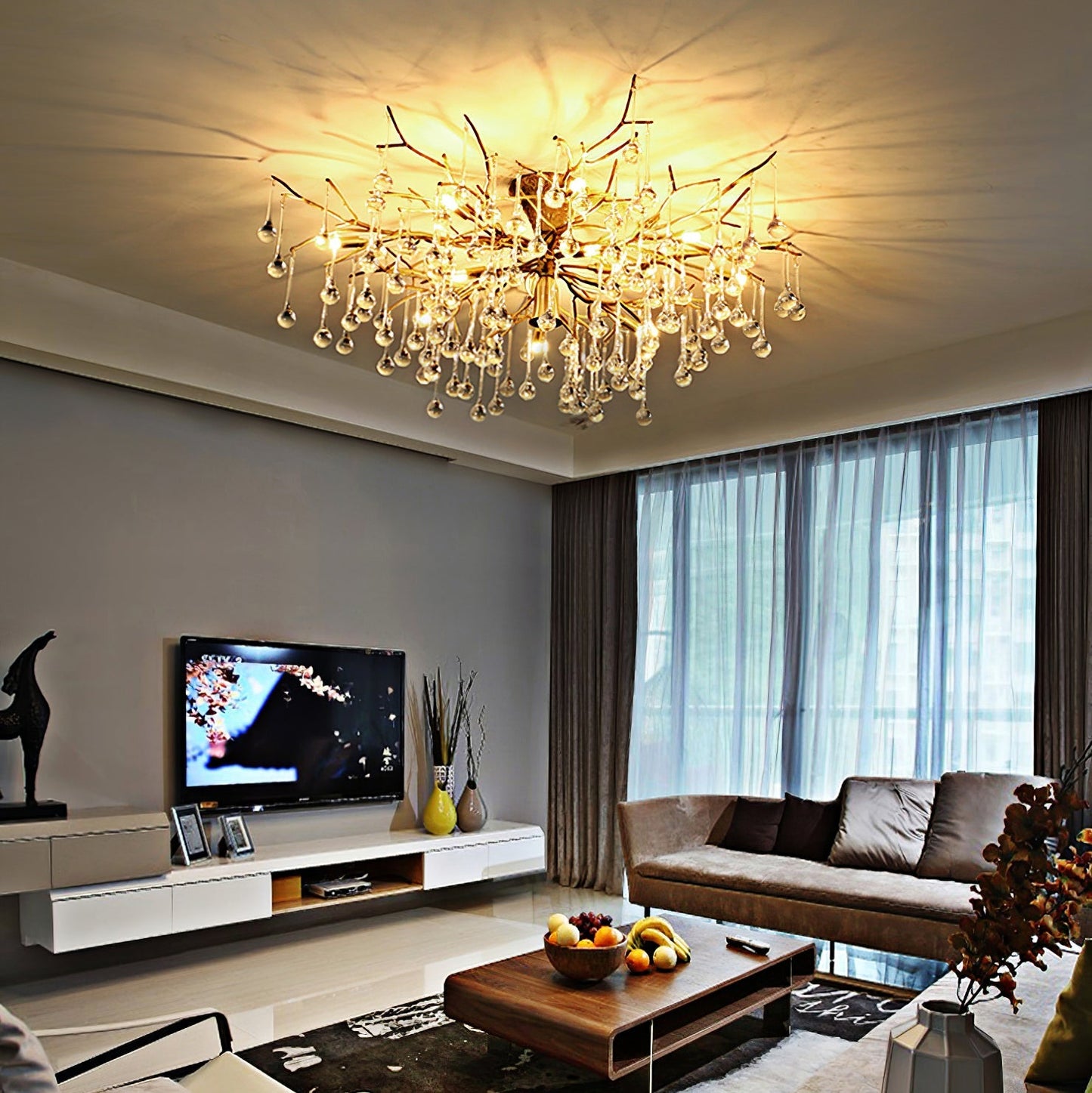 DivinoAura - Tidless Loftlampe med Luksuriøs Finish og Blødt Lys