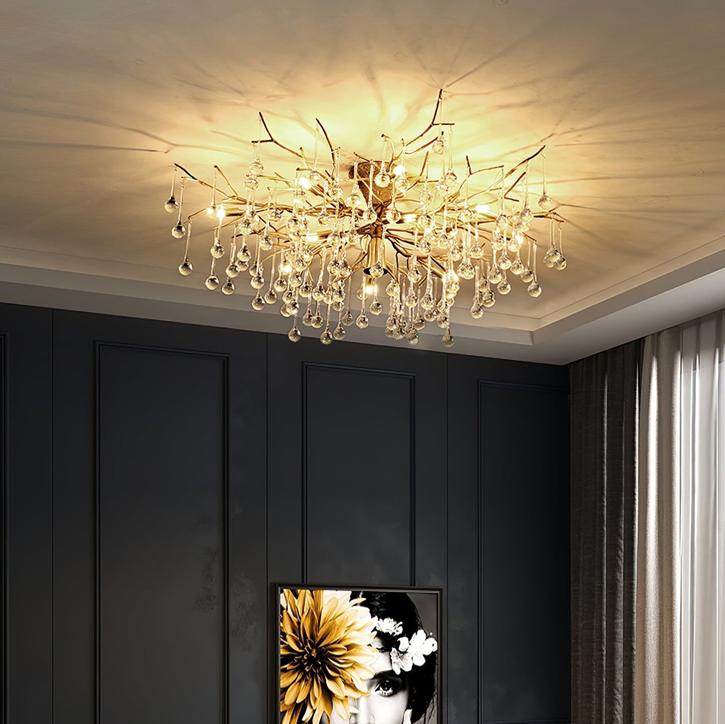 DivinoAura - Tidless Loftlampe med Luksuriøs Finish og Blødt Lys