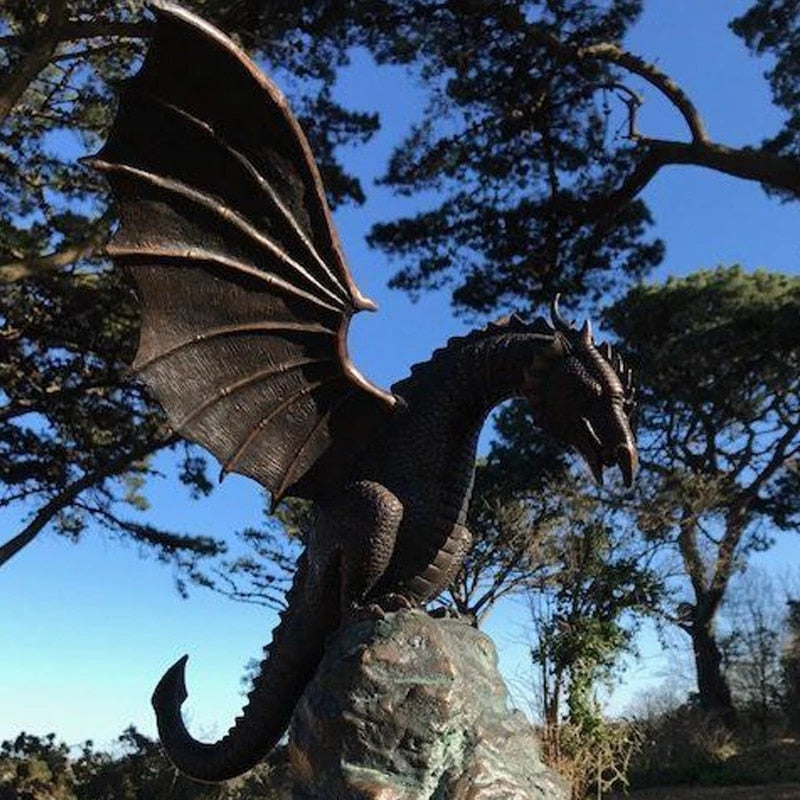 Draconis | Enchanting Fire-Breathing Dragon Fountain Sculpture 3