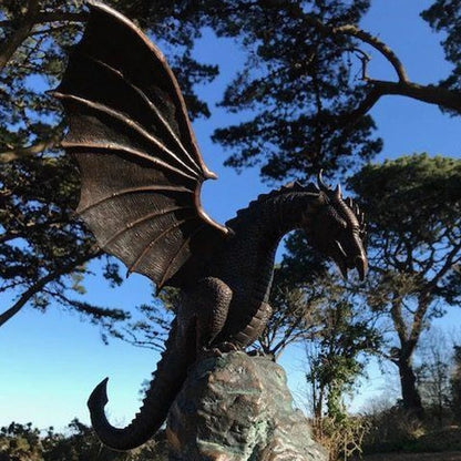 Draconis | Enchanting Fire-Breathing Dragon Fountain Sculpture 3