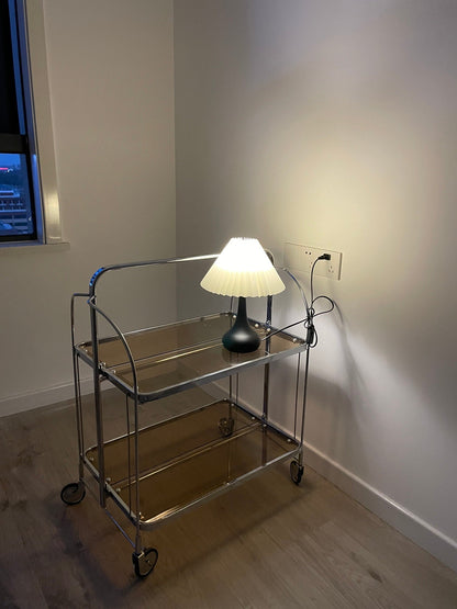 TimelessGlow - Lampada da Tavolo con Estetica a Tamburo e Radianza Morbida