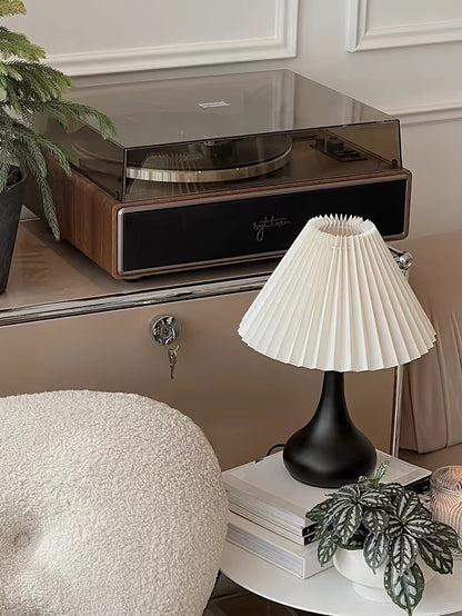 TimelessGlow - Lampada da Tavolo con Estetica a Tamburo e Radianza Morbida