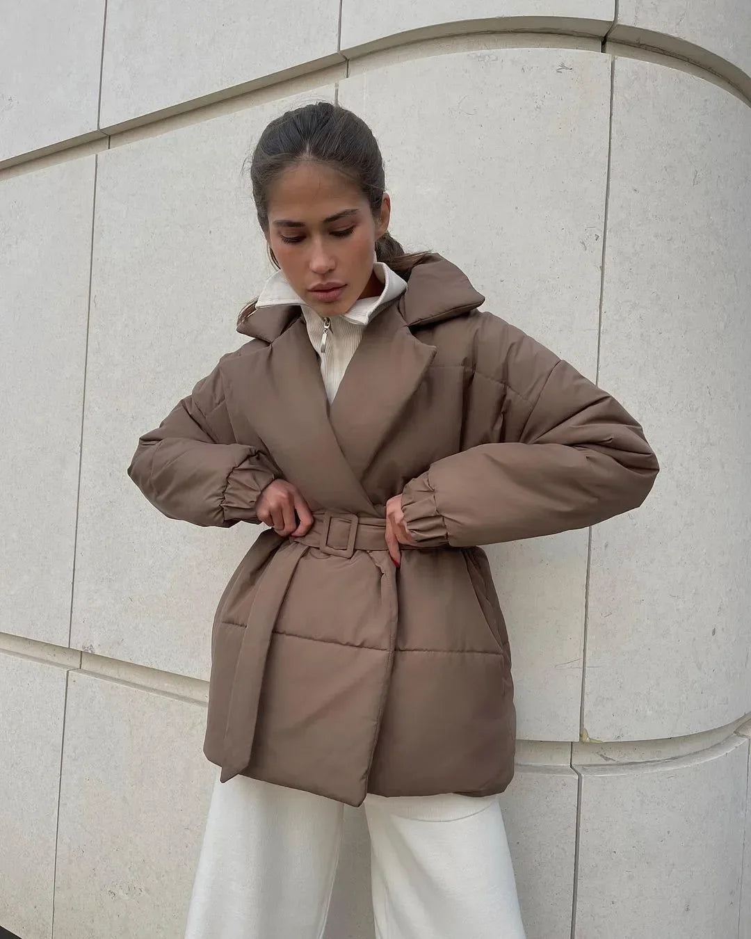 Dulcian Belted Puffer Jacket 0