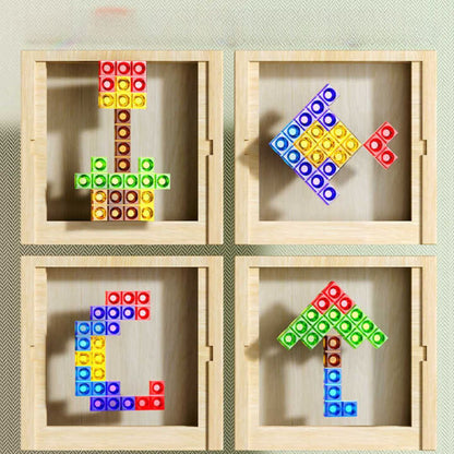 Eco-Friendly Tetris Puzzle Game – Sustainable Wooden Blocks for Family Fun and Skill Building 4