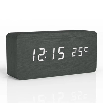 EcoWood | Modern Elegant Digital Wooden Alarm Clock with LED Display 0