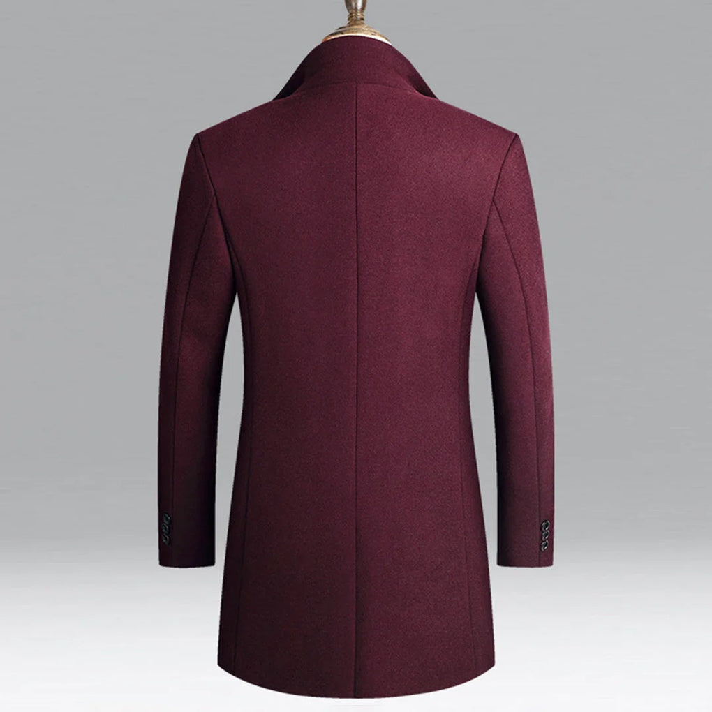 Elegant wool classic men's coat, timeless formal layer 4