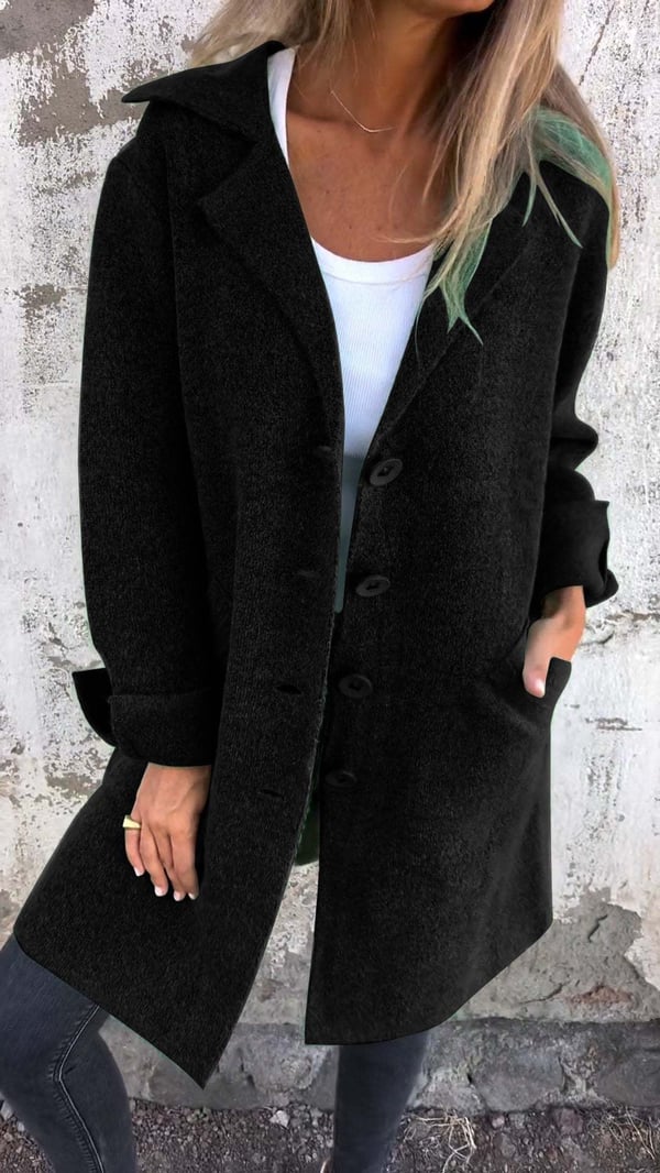 Elena | Classic Elegant Wool Blend Long Coat for Women 7